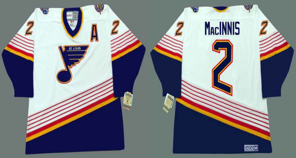 2019 Men St.Louis Blues #2 Macinnis white CCM NHL jerseys->st.louis blues->NHL Jersey